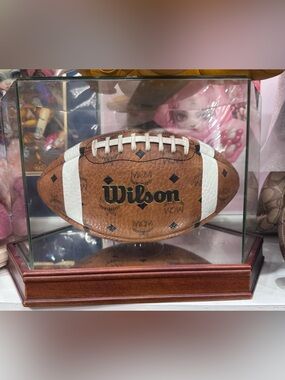 MCM X WILSON FOOTBALL RARE 100% AUTHENTIC UNISEX W/ DISPLAY CASE & MCM BAG WOW!